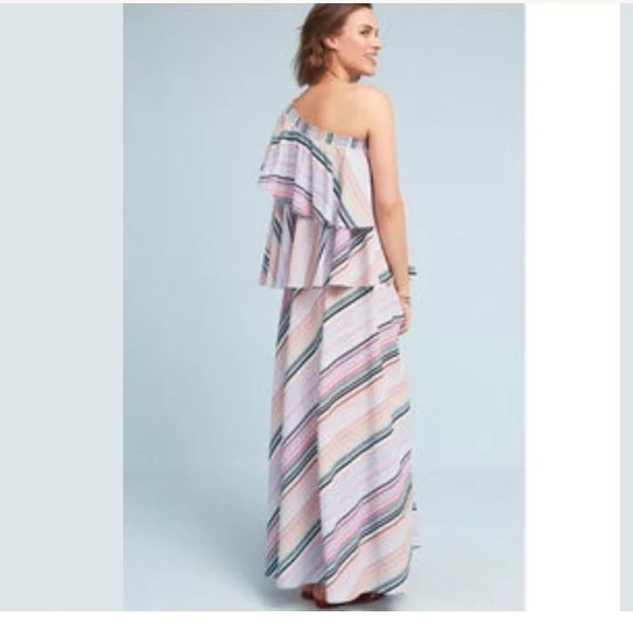 NWT Anthropologie Bohemian Striped Tiered Dress - Picture 3 of 4